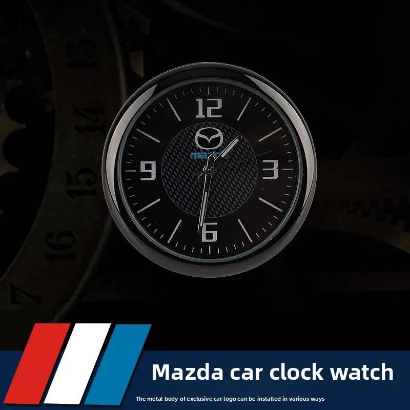 2025 Gorący Lśniący Zegar Samochodowy dla Mazdy Znak Axela Atenza CX6 RX7 MX5 CX5 CX3 Protege CX9 CX7 CX9 Kwarcowy Ornament Deska Rozdzielcza Samochodu
