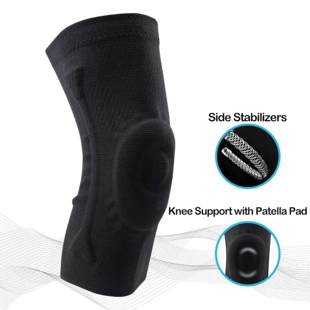 Silicone Spring Knee Brace Compression Knee Pads Knee Sleeve  Basketball Volleyball