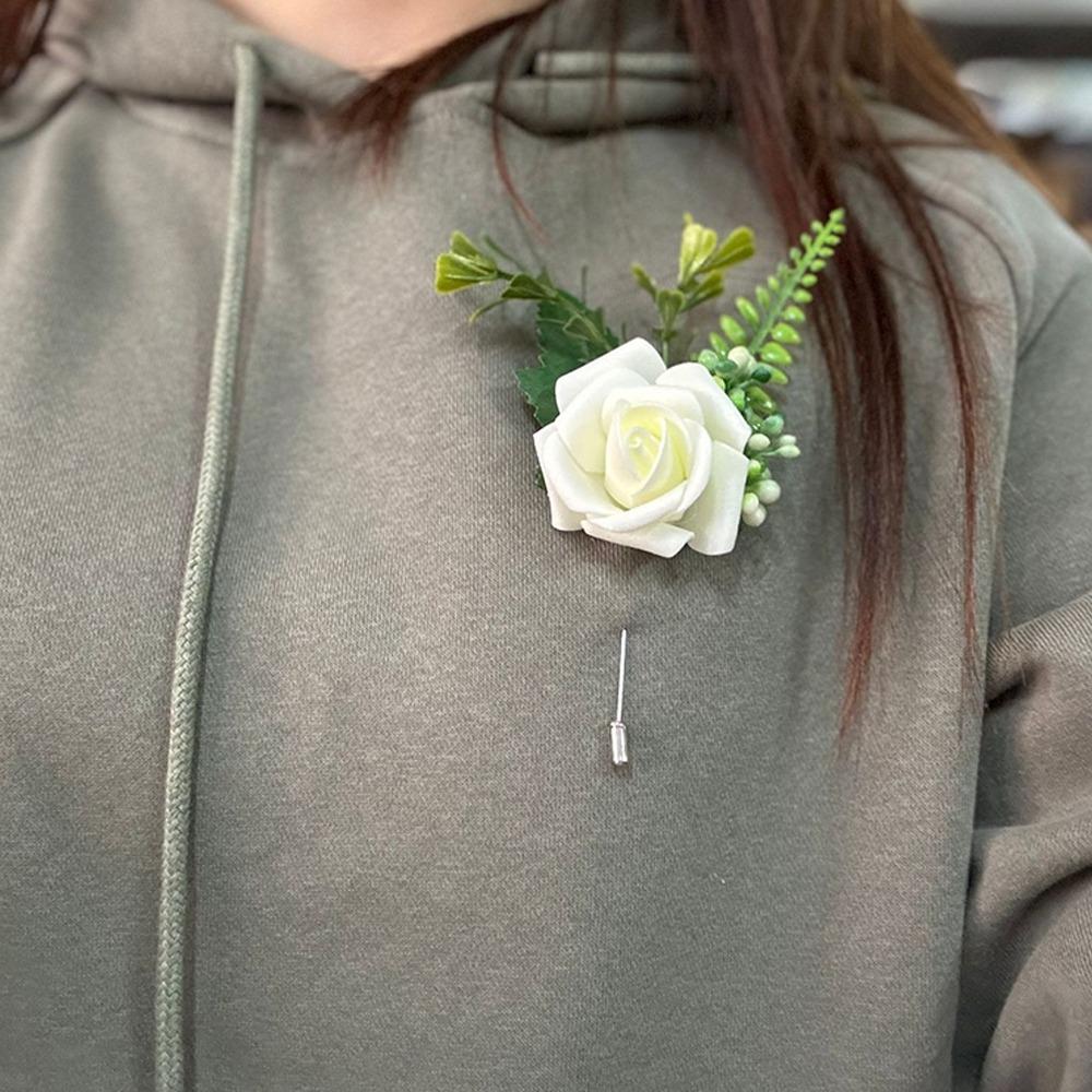 Artificial Wedding Boutonniere Party Decoration Flower Buttonhole Corsage  Wedding Accessories