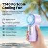 199 Speed Levels Mini Handheld Fan High Speed LED Display Pocket Fan Air Cooling USB Rechargeable Brushless Motor Cooling Fan