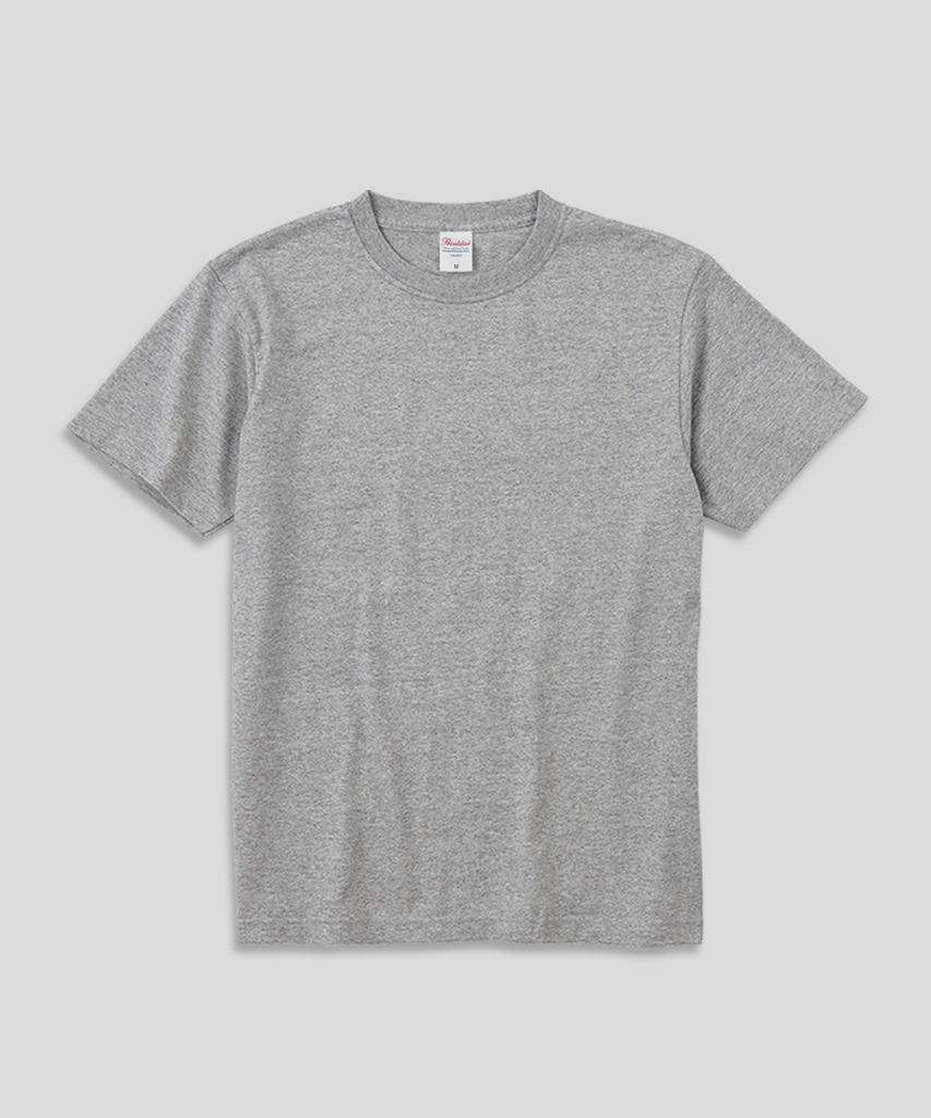 Peulinteuseuta 14-Count 7.4Oz Heavyweight Round Overfit Plain Short Sleeve T-Shirt - Gray