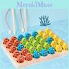Fishing Wooden Magnetic Puzzle Numbers Letters Educational Toy For Learning Kids