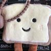 1Pc Biscuit Plush Doll Pendant Cute Cartoon Bread Toast Personalized Keychain Student Bag Decoration Small Gift