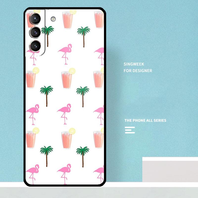 Stars Space Palm Trees Case For Samsung Galaxy S24 Ultra S20 S21 S22 S23 S25 Ultra S9 S10 Plus S25 FE Phone Cover