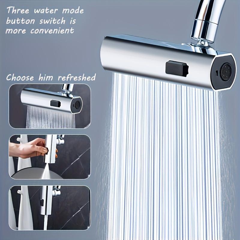 

1pc Multifunctional Faucet Aerator Adapter, Universal Three Water Mode Kitchen Sink & Bathroom Basin Tap Replacement Accessory, Home Water