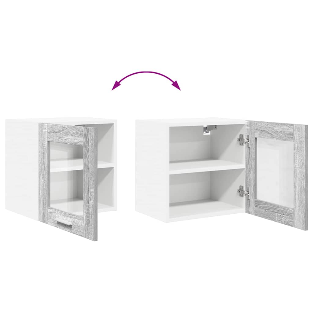 Hanging Cabinet 2 pcs Grey Sonoma 40 x 31 x 40 cm Particleboard