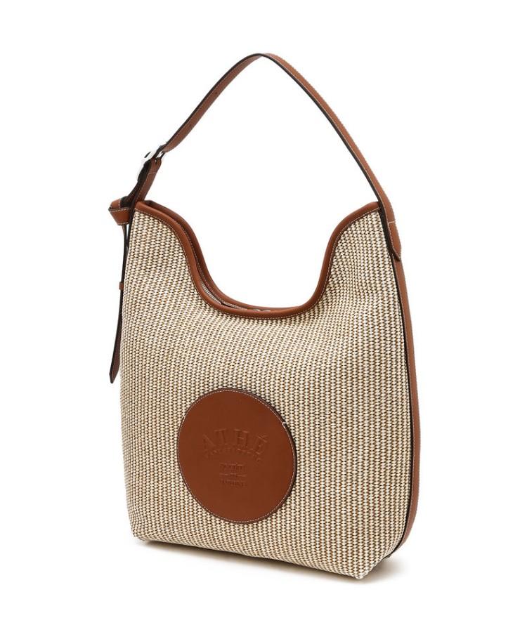 Athe Vanessabruno [Ecole] Brown Beige Ecole Raffia Shoulder Bag Aaba6E821W2