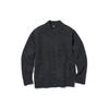 Uniqlo Button-Down Long Sleeve Knit Shirt With Baseball Collar Unisex Tops Dark-Gray 451604-08