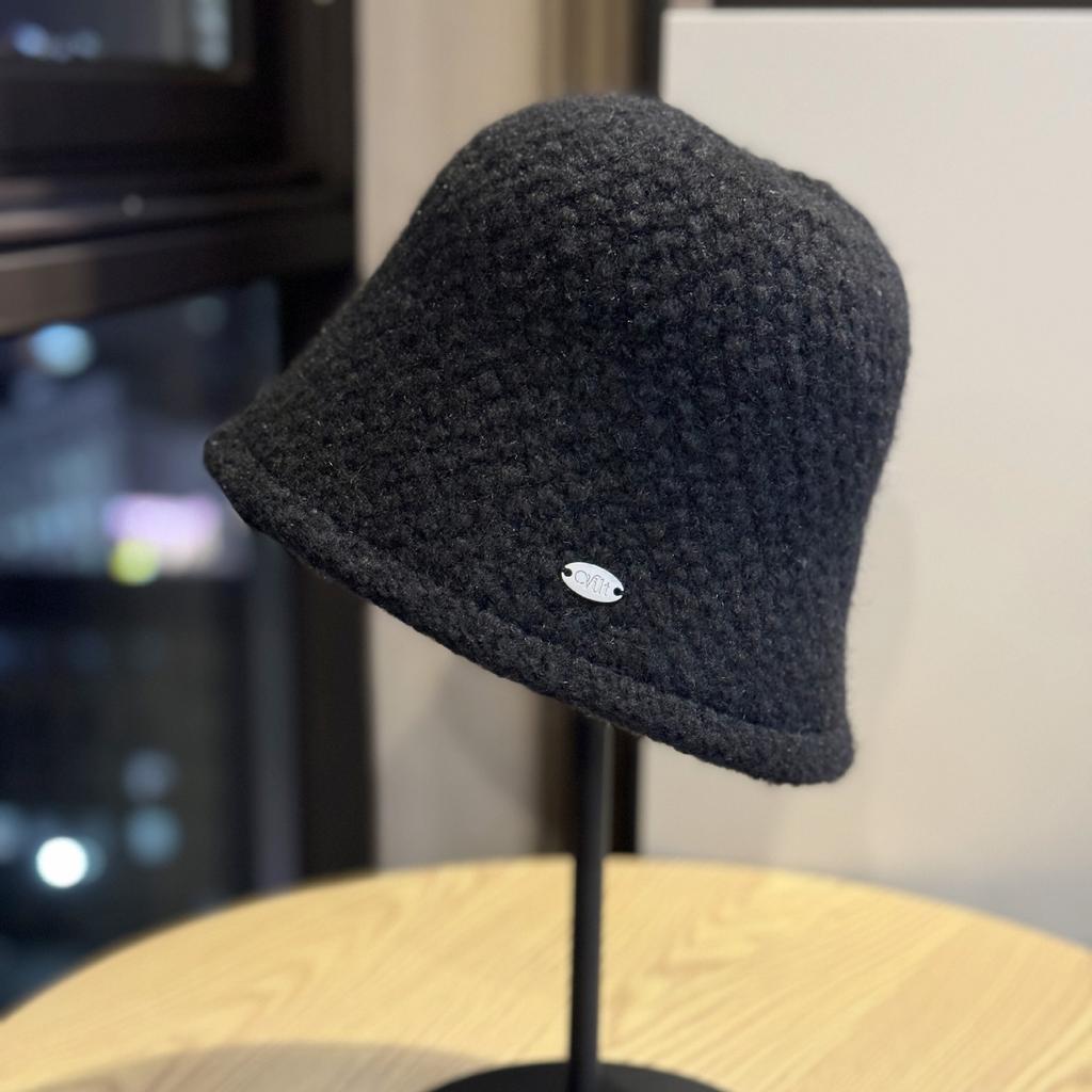 Bunter Farbverlauf Gestrickte Beckenmütze Herbst und Winter Schlichte und Vielseitige Fischerhut Wärme Ohrenschutz Temperament Eimerhut