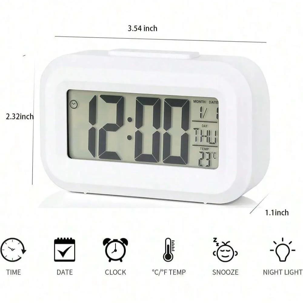 Multifunction Electronic Backlight Table Clock LED Digital Alarm Clock Backlight Snooze Data Time Calendar Desktop
