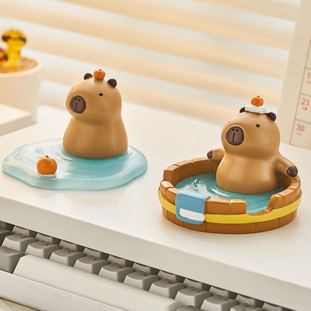 Crocodile Capybara Phone Holder Ornament Capybara Model Toy  Office Decor
