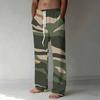 Herren Lockere Lässige Einfarbige Hose Camouflage Muster Gerade Hose