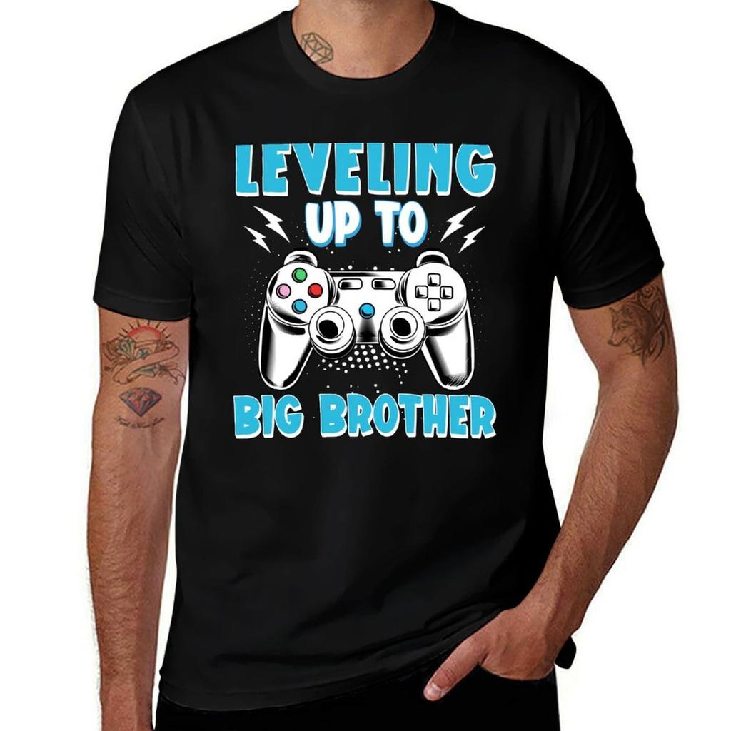 Leveling up to Big Brother, gamer new brother Toddler T-Shirt t shirt man casual T-Shirt