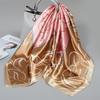 Foulard quadrato in seta stile influencer: Sciarpa da collo da donna alla moda, Sciarpa, Protezione solare, Garza stampata, Accessorio per abbigliamento professionale