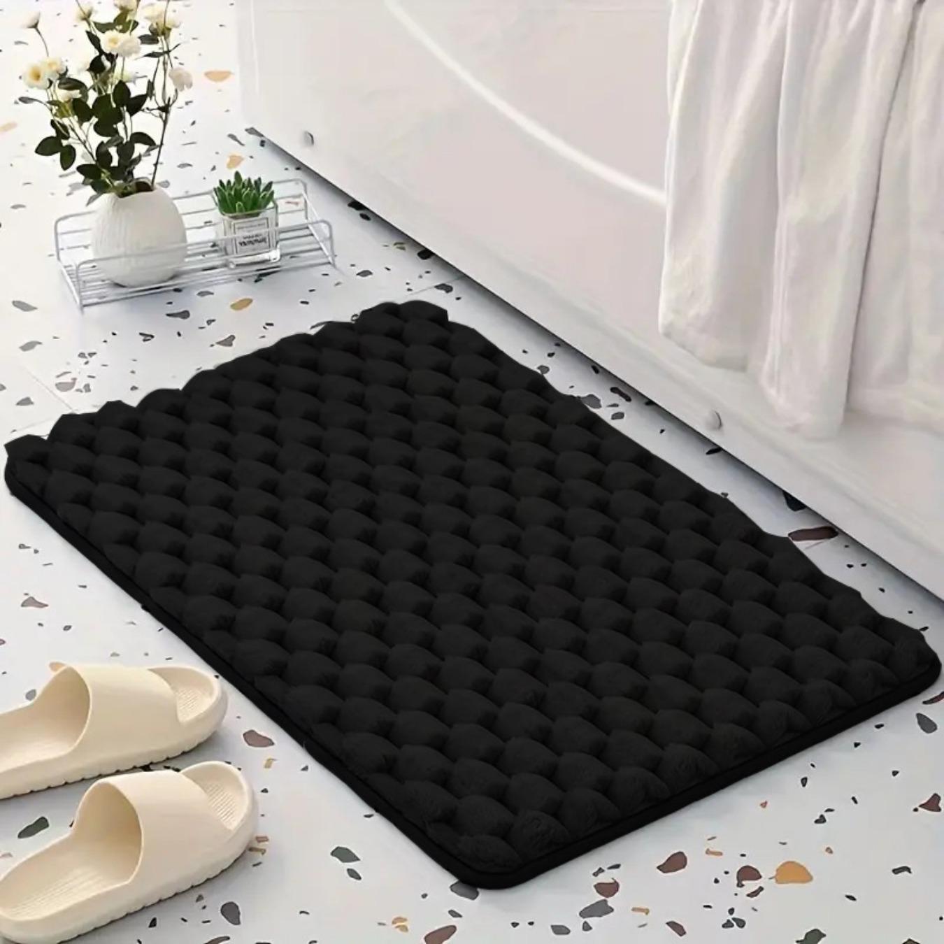 

Коврик для ванной комнаты, нескользящие ковры для умывальника, боковой коврик для ванной, коврик для двери в душевую кабину, пена с эффектом памяти, 3D-подкладка 60cm*100cm чёрный