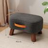 Wooden Low Stool Minimalist Shoe Changing Bench for Entryway Padded Footrest for Living Room Sofa Compact Bathroom Step Stool
