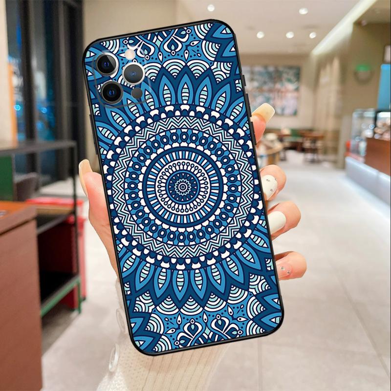 Mandala Geometric Pattern Phone Case For iPhone 17 16 15 14 13 11 12 Pro Max mini 16 Plus 16e 17 Air Protective Cover