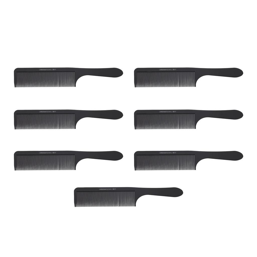7pcs Hair Dressing Comb Professional Prevents Static Fine Tooth Carbon Fiber Hair Styling Comb for