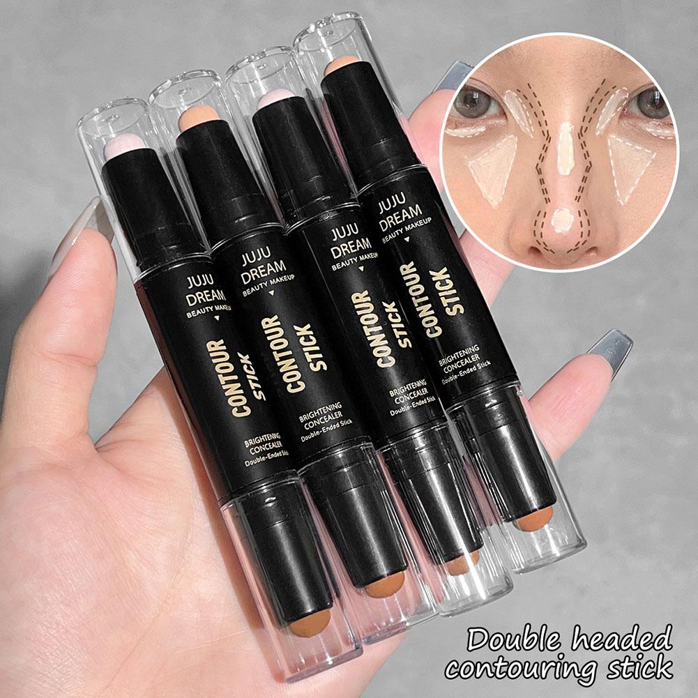 2 In 1 Cosmetic Concealer Face Contour Stick Highlighter Dual-Head Highlighter Trimming Up Matt V3G3