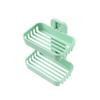 Boîte à Savon Murale Double Couche Sans Poinçon Drain Creux Rectangle Garder Le Savon Au Sec Douche Porte-Savon Conteneur Économiseur Fournitures De Salle De Bain