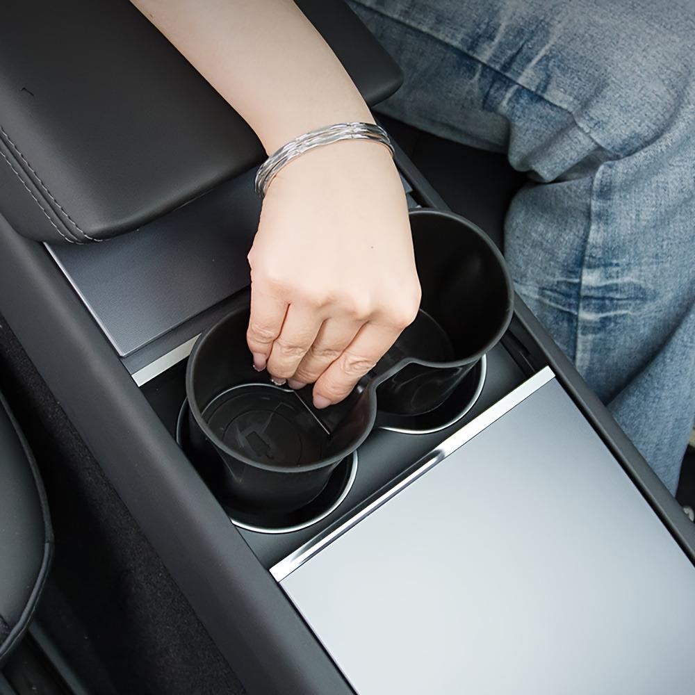 Hidden Console Storage Tray Fits Tesla Model Y Juniper 2026 Model Y L Translucent Smoked ABS Box 2/4/6PCS Silicone Anti-slip Set