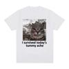 T-Shirt Funny Cat Meme Short Sleeve T Shirt Men Women Cotton Casual T Shirts Streetwear