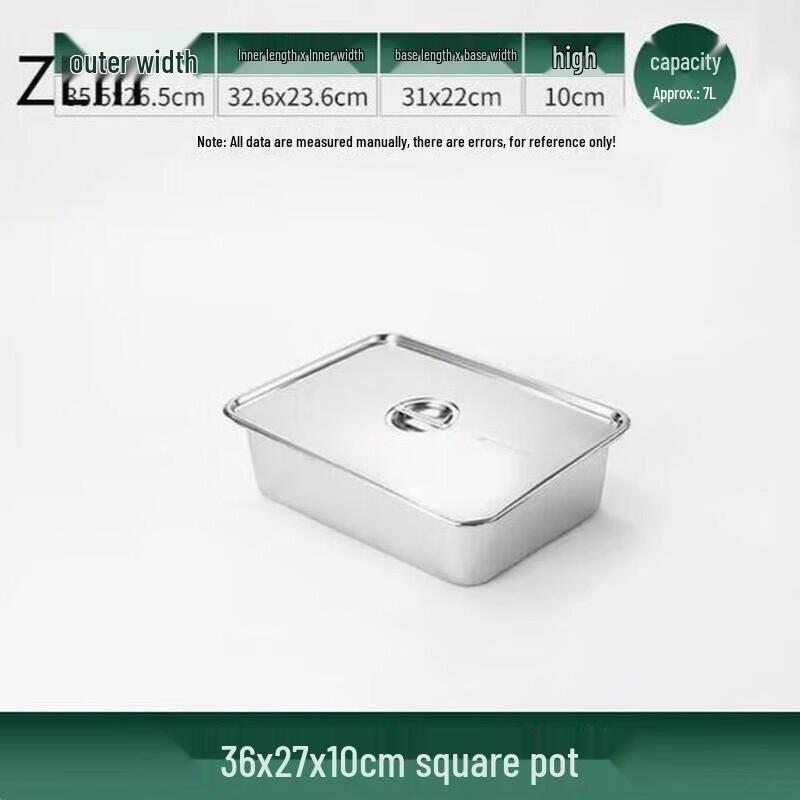 ZLIII Extra Thick Stainless Steel Rectangular Roasting Tray with Lid