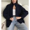 TIFICY Women's Fashion Casual Fall Winter Solid Color Print Long Sleeve High Neck Tops Women's Clothing Woolen Knitwear Sweaters