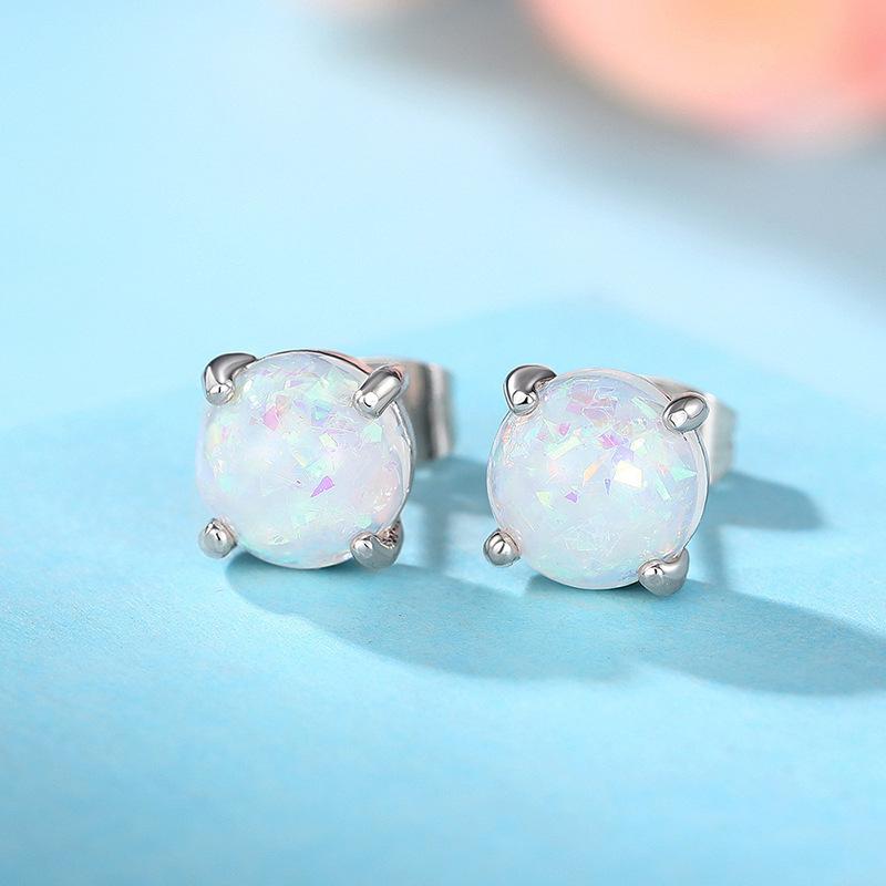 Imitation Opal Exquisite Stud Earrings For Women, Daily Wearing Style, Fashionable Design Sense