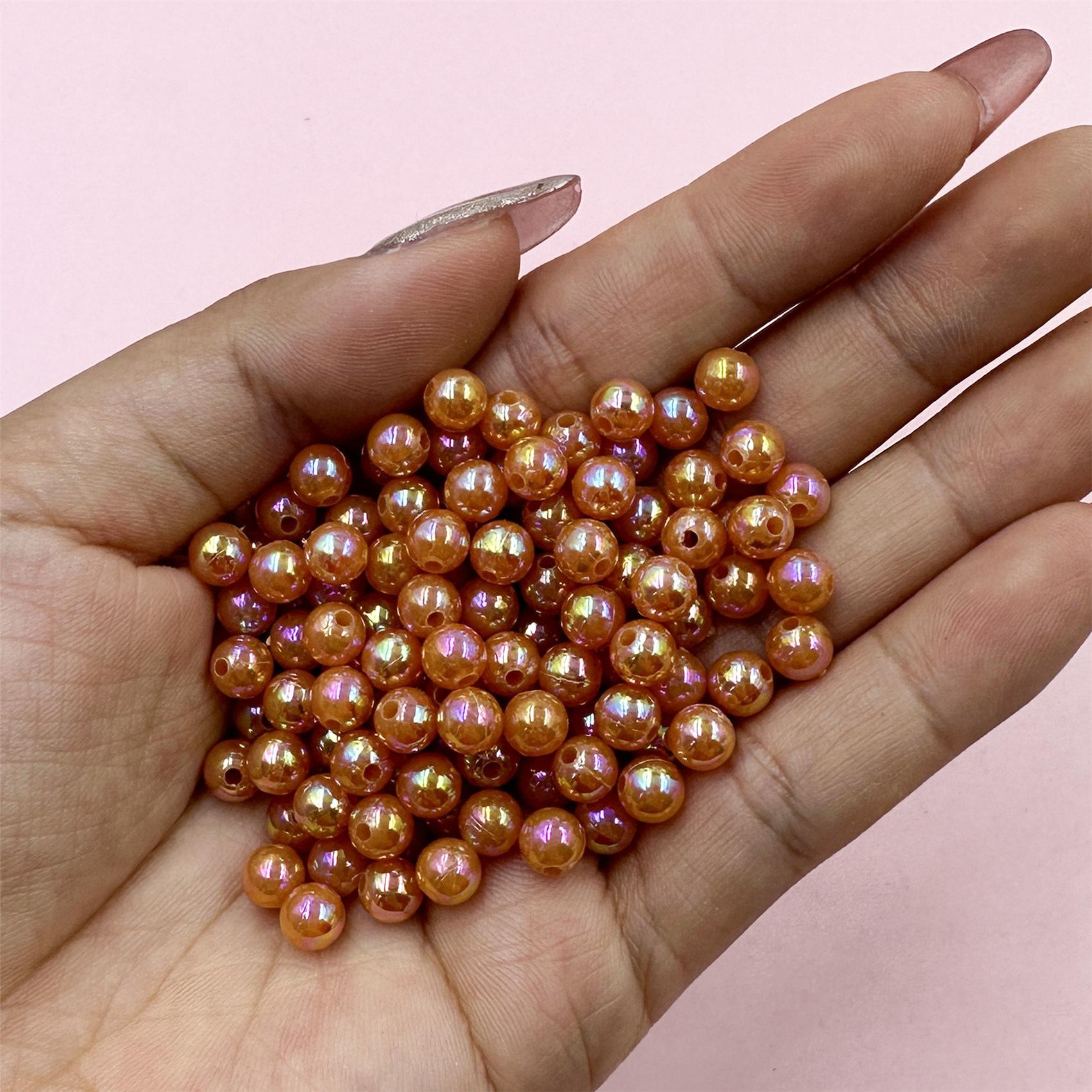 

6 мм 420 шт., аксессуары для ожерелья, ювелирные изделия, браслет «сделай сам», ABS, окрашенный жемчуг «Русалка», подарки, ювелирные аксессуары 6mm 420Pcs кофейный