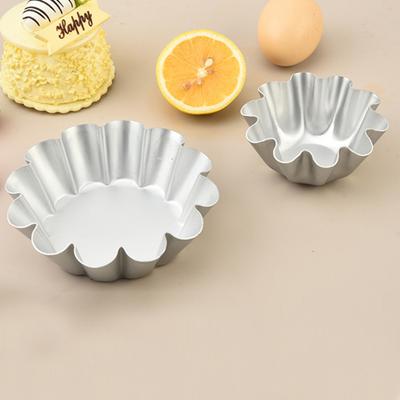 Yousheng 1/4Pcs Sunflower Egg Tart Mold Aluminum Alloy Mini Pie Pan Baking Tarts Muffins Cupcakes Mold Reusable Kitchen Tool