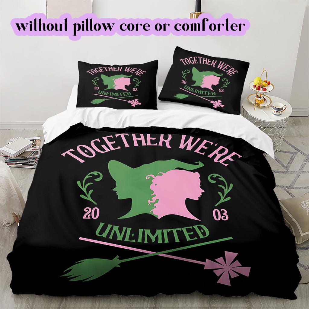 The Wicked Witch  Alice Pattern Bedding Quilt Set Quilt Cover Pillowcase Home Decoration Birthday Gift (1 * duvet cover + 2 * pillowcase, without core