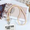 Beaded Wooden Necklace & Lanyard - Multi-functional Phone Chain with Wood Chips & Polymer Clay
