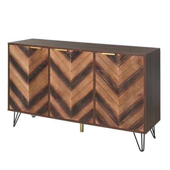 Home Storage Cabinet Sideboard Exclusive Sideboard with Three Doors Stylish Details And Generous Space. Side Panel Door Made of Solid Wood Veneer