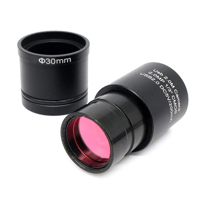 2Megapixel Digital Camera for Microscopes Eyepiece Mount USB2.0 Color Photography Video with 30mm 30.5mm Adapter Ring-