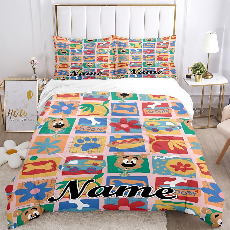 Custom Textile Tom Jerry Bedding 3 Piece Set HD Print Duvet Cover Pillowcases for Teens Adult Bedroom Decoration