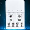 Batterieladegerät 4 Schächte Wand mit LED-Licht für 9V wiederaufladbare Batterie 1,2V LR06/LR03 wiederaufladbare Batterie