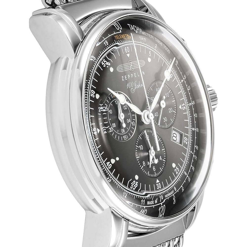 Zeppelin 8680M6 Men's Watch Gray Dial Stainless Steel Water Resistant Analog Timepiece