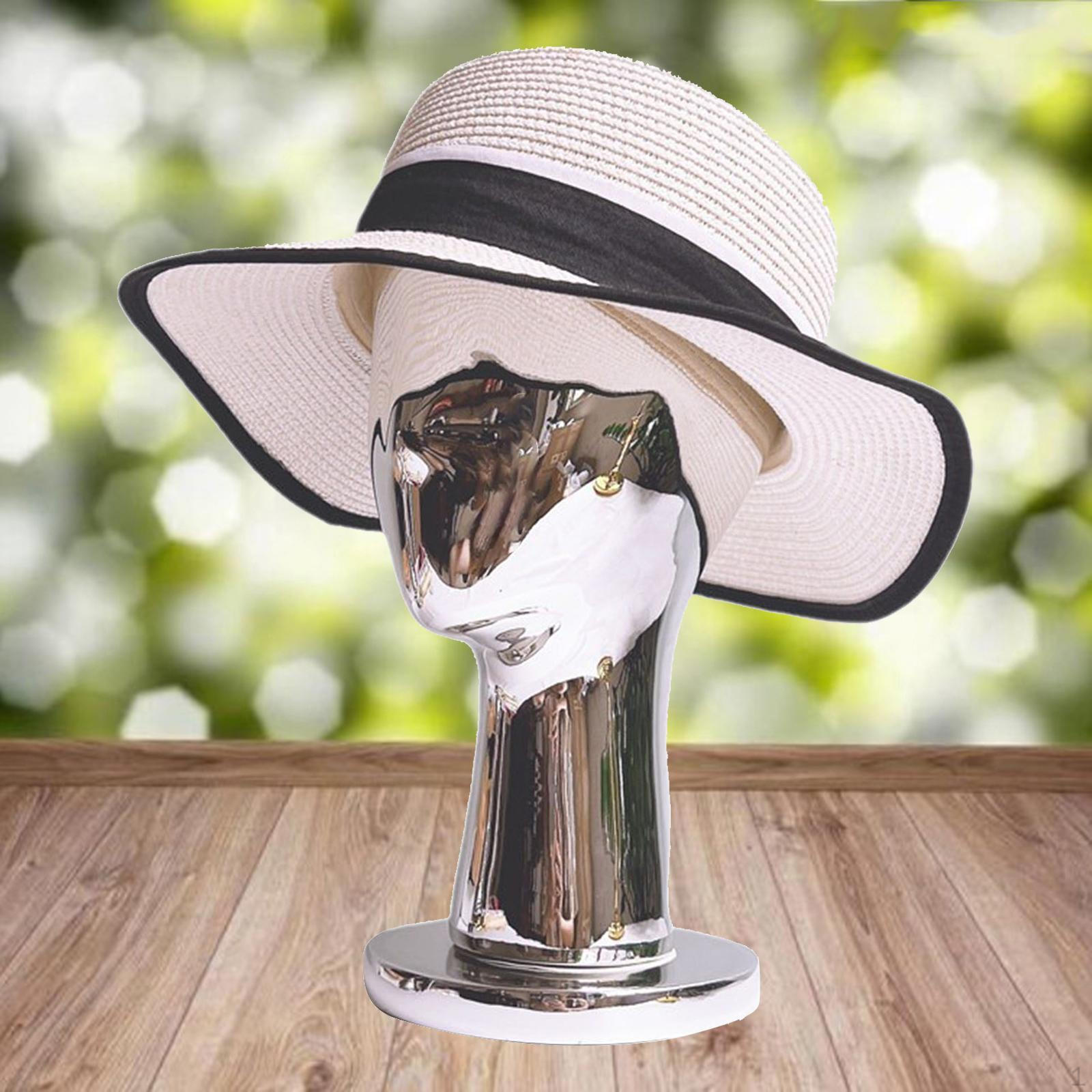 

Стойка для головы для шляп, многофункциональная модель манекена из стекловолокна для укладки серебряный