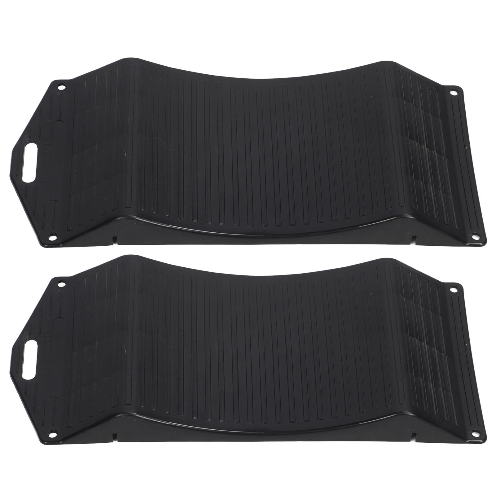 

2 шт. пандусы для экономии шин, сверхмощные, мощные, несущая способность, противоскользящие для легковых автомобилей, грузовиков, внедорожников, автофургонов 18P: 44.4x19.5x3.5cm/17.48x7.6