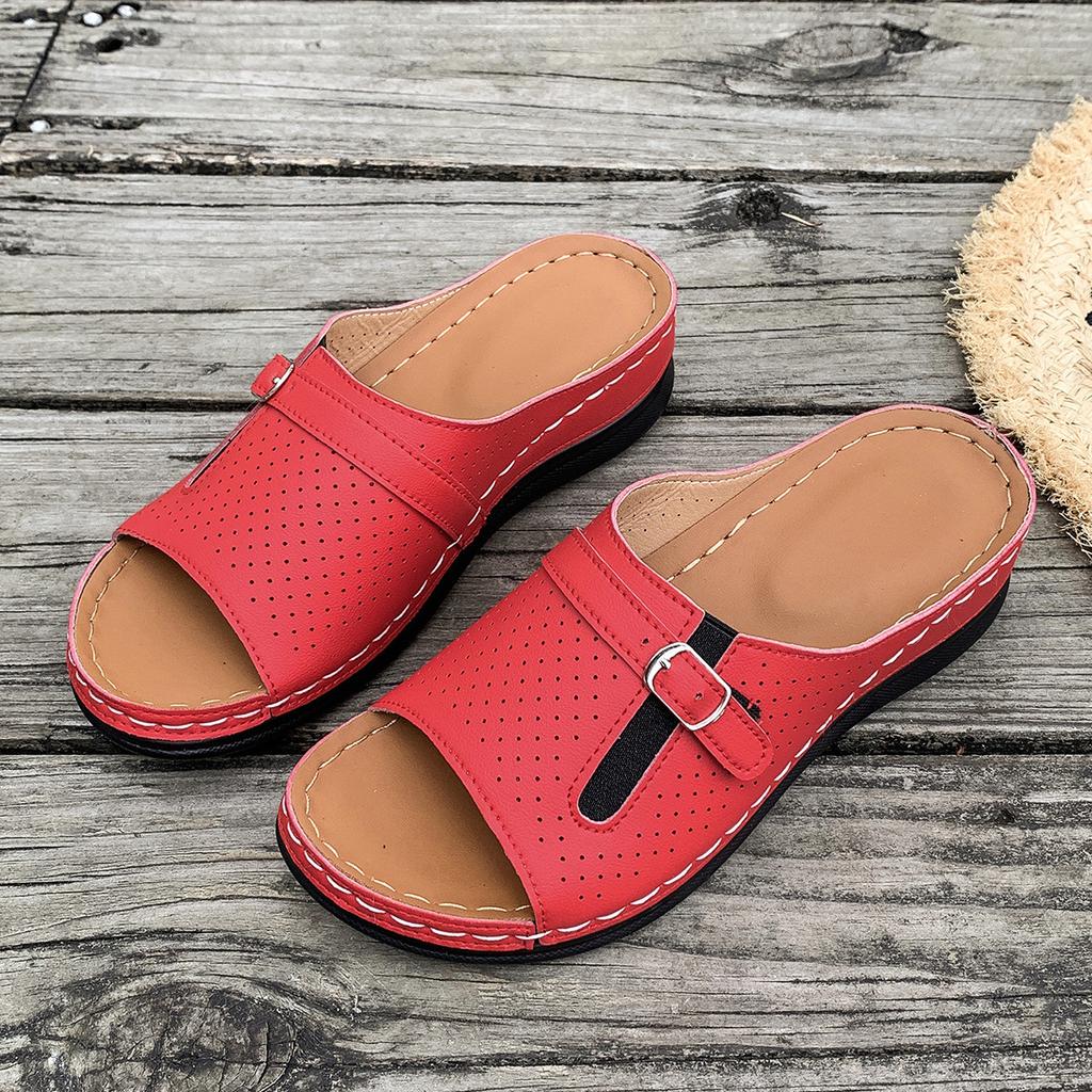 Heels Women's Sandals Peep Toe Shoes For Summer Women Sandals Wedge Heel Sandalias De Mujer Heeled Summer Sandals Woman Slippers