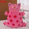 Hot Internet Celebrity Lovely Cartoon Cat Pillow Stuffed Pink Black Cats Plush Toys Round Dot Cats Soft Cushion Girl Gifts Decor