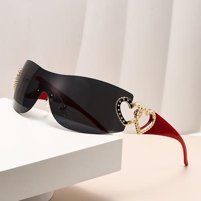 New Women Fashion Sun Glasses Outdoor Sun Protection Glasses Frameless Sunglasses Women Future Eyeglass Sports Glasses Uv400
