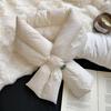 Scarf women's winter high-end sense new velvet thickened outdoor warm down cotton scarf scarf