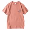 Foreign Trade Surplus Cotton Washed Carbon Brushed Summer Men's Sports Casual Round Neck Solid Color Embroidered Short-Sleeve T-Shirt