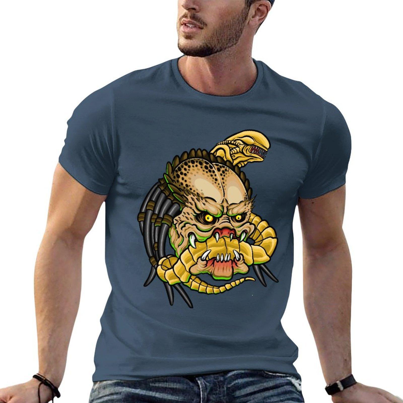 Alien Vs Predator Tshirt Cotton T Shirt Unisex T Shirt Custom Print Tshirt S