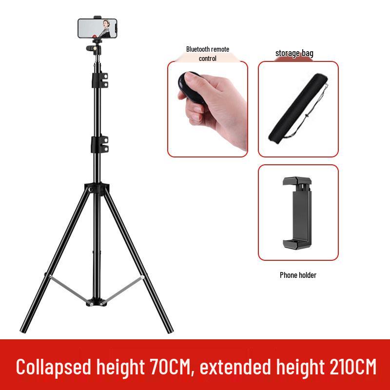 Multi-Functional Mobile Phone Tripod with Ring Light for Live Broadcasting and Selfies
