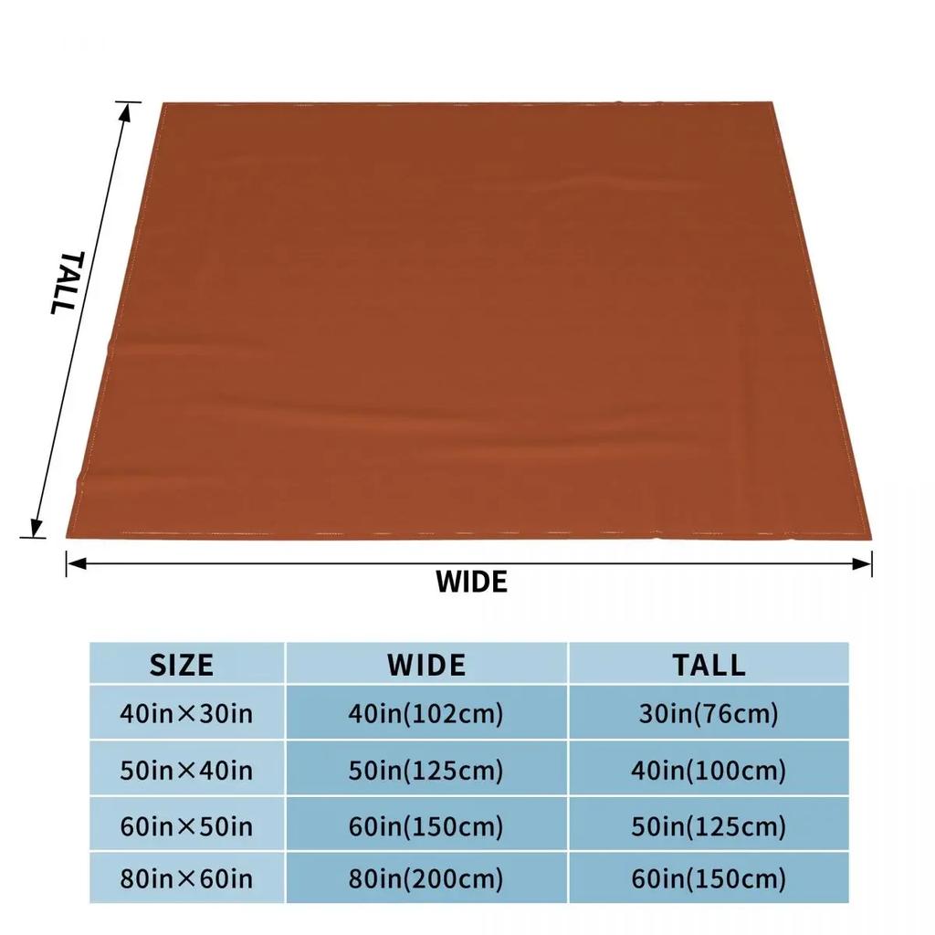 Rust Orange Brown Throw Blanket Plush Fashion Sofas Soft Beds Blankets