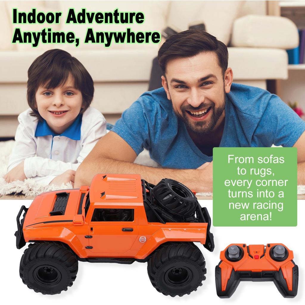 1 16 2.4G RC Truck, Remote Control Crawler, All Terrain Vehicle, 4WD Off Road Car with LED Lights, 30M Range Remote, 25