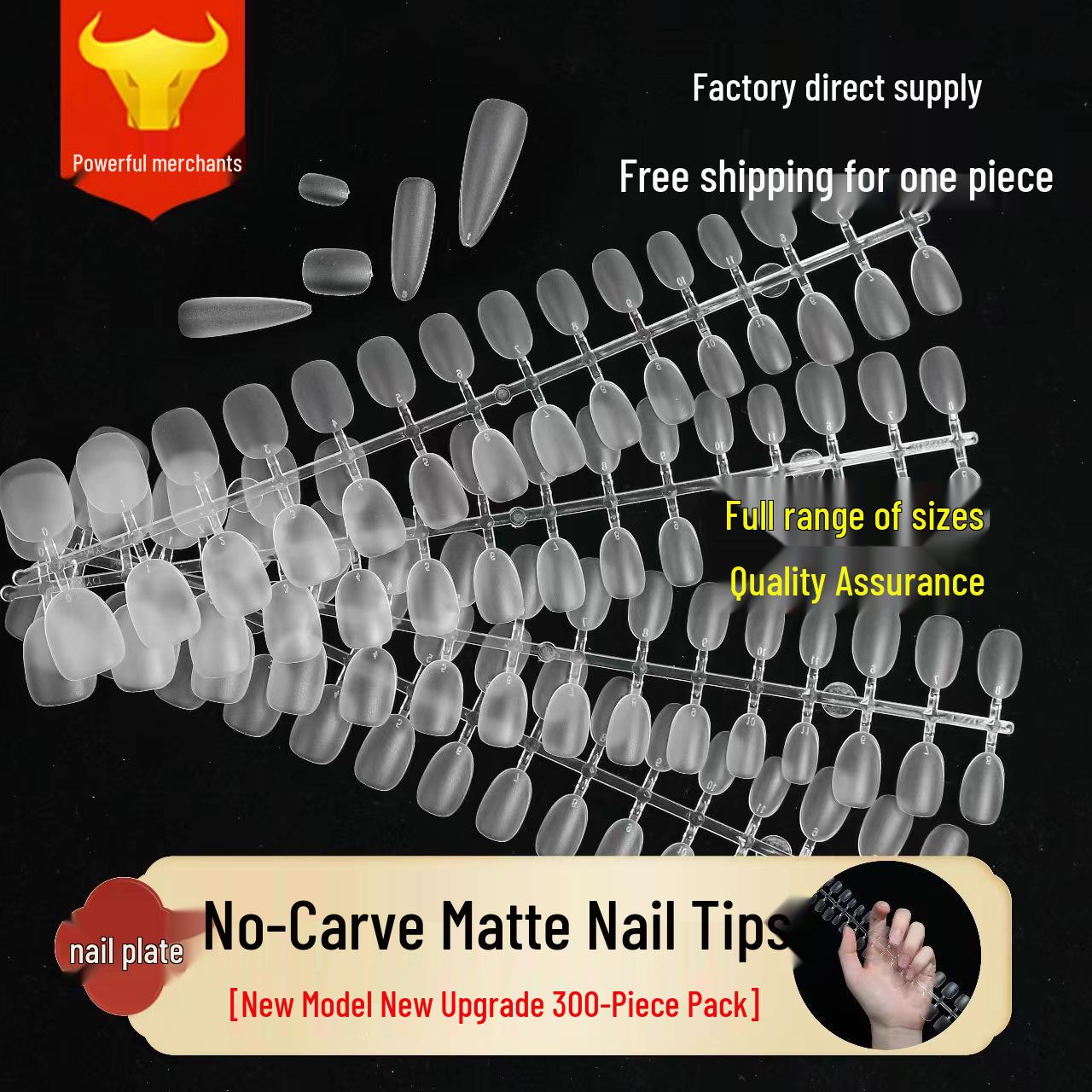 

Matte Foldable Ultra-Thin Seamless Nail Tips - No Etch, No Buffing Required
